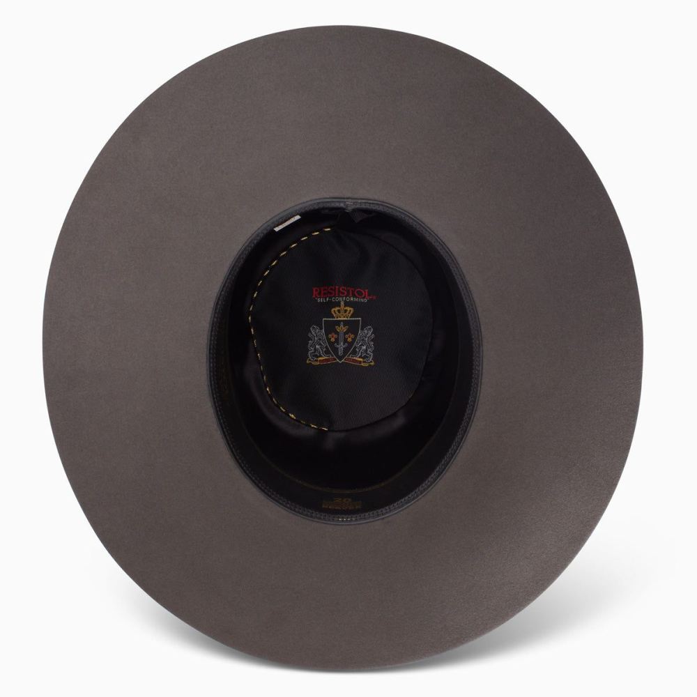 RESISTOL | 20X TARRANT COWBOY HAT-Charcoal - Click Image to Close